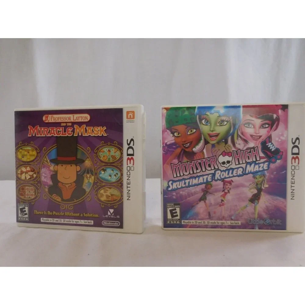 Professor Layton and the Miracle Mask (Nintendo 3DS, 2012) Complete + Monster Hi